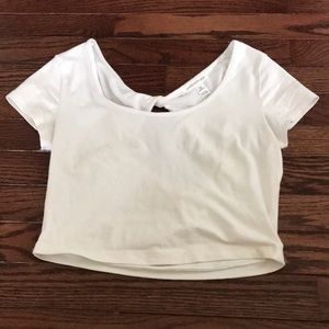 White crop top